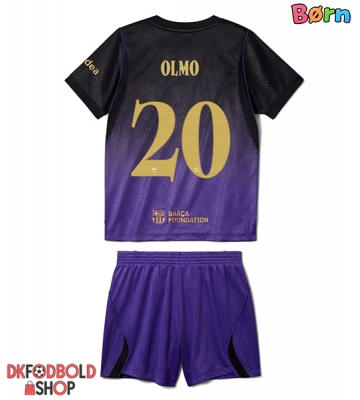 Barcelona Dani Olmo #20 Udebanesæt Børn 2026-27 Kort ærmer (+ korte bukser)